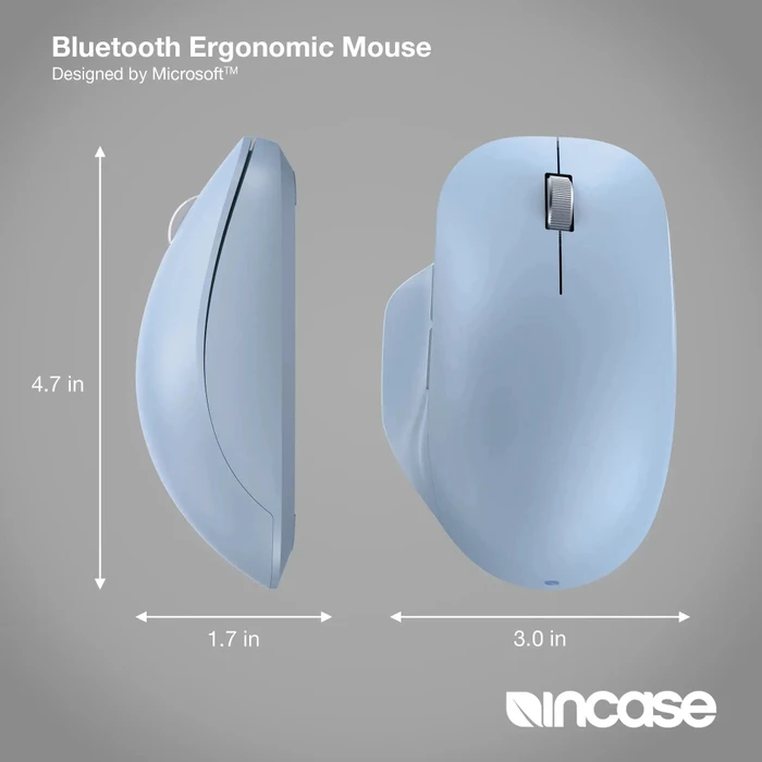 Incase Bluetooth Ergonomic Mouse Pastel Blue, blau, Bluetooth