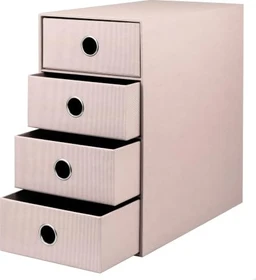 Rössler 4er Schubladenbox, 4 Schubladen, A5, powder rosa