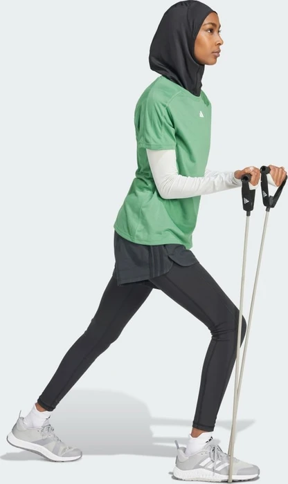 adidas Aeroready Train Essentials Minimal Branding Funktionsshirt kurzarm preloved green (Damen)