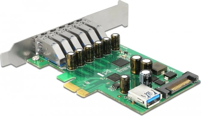 DeLOCK 7x USB-A 3.0, PCIe 2.0 x1