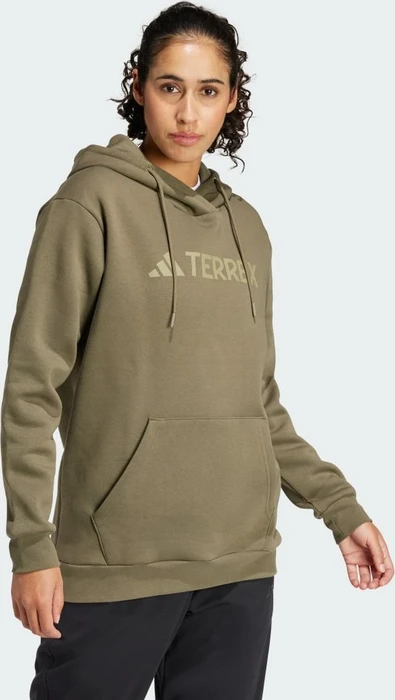 adidas Terrex Multi Large Logo Hoodie olive strata (Damen)