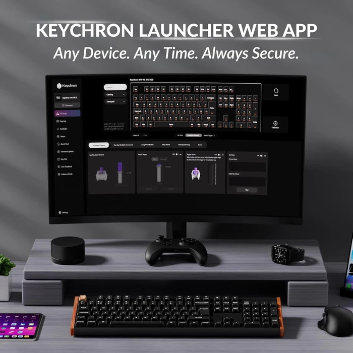 Keychron K10 HE Wireless, Special Edition ISO Black, LEDs RGB, Gateron 2.0 Magnetic Nebula, USB/Bluetooth, ES