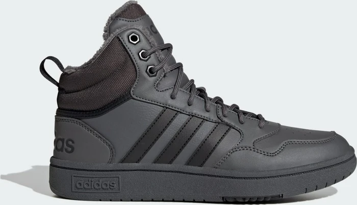 adidas Hoops 3.0 Mid Lifestyle Basketball Classic Fur Lining Winterized grey five/core black/carbon (Damen)