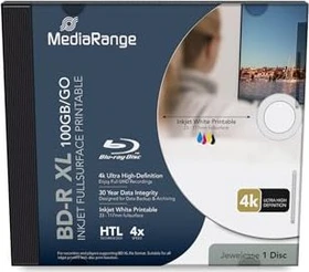 MediaRange BD-R XL 100GB, 4x, 1er Jewelcase, printable