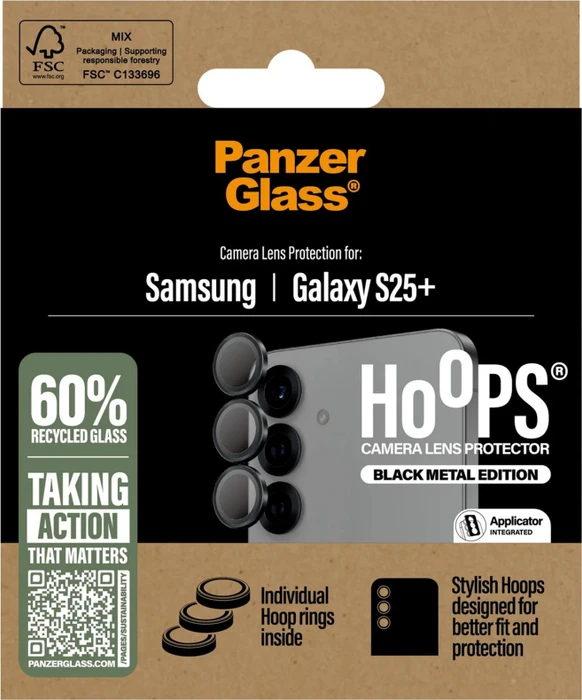 PanzerGlass Hoops Lens Protector für Samsung Galaxy S25+ schwarz