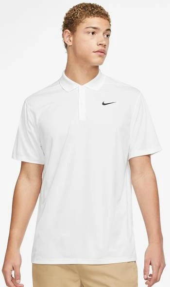 Nike Court Dri-FIT Tennis Funktionsshirt kurzarm weiß/schwarz