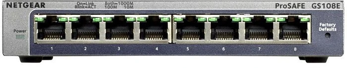 Netgear ProSAFE Plus GS100 Desktop Gigabit Smart Switch, 8x RJ-45
