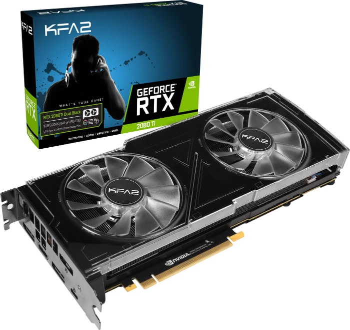 KFA2 GeForce RTX 2080 Ti Dual Black, 11GB GDDR6, HDMI, USB-C, 3x DP
