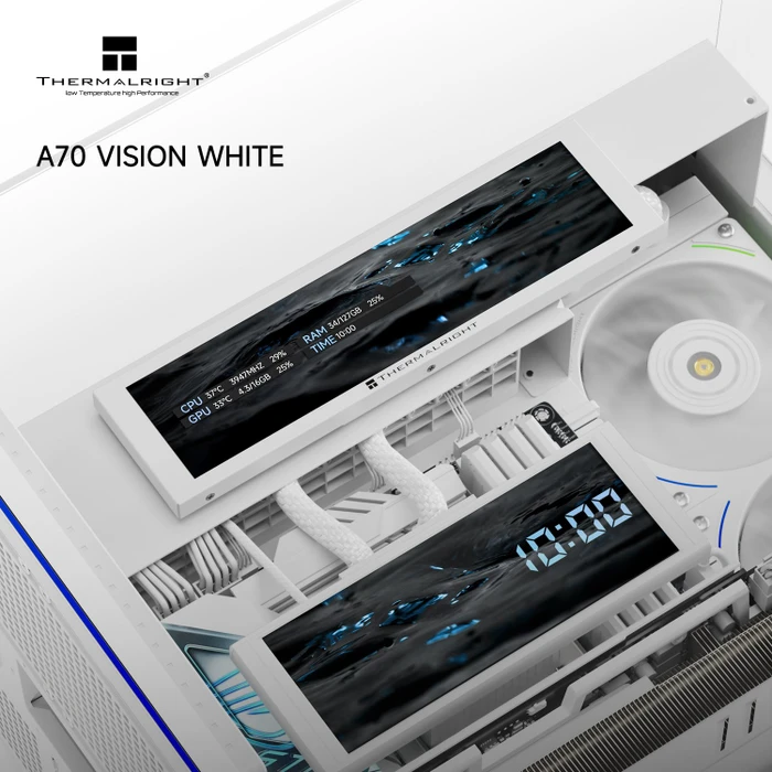 Thermalright A70 Vision White, weiß, Glasfenster