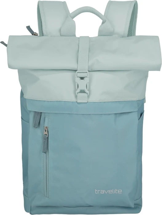 Travelite Basics Rollup Laptoprucksack, 15.6", Ice Blue