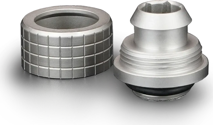 Thermal Grizzly DeltaMate Fitting ST13, G1/4" auf 13/10mm, Schlauchanschluss, matt nickel