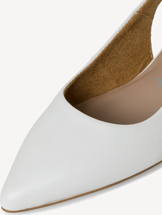 Tamaris Leder Slingpumps weiß (Damen)