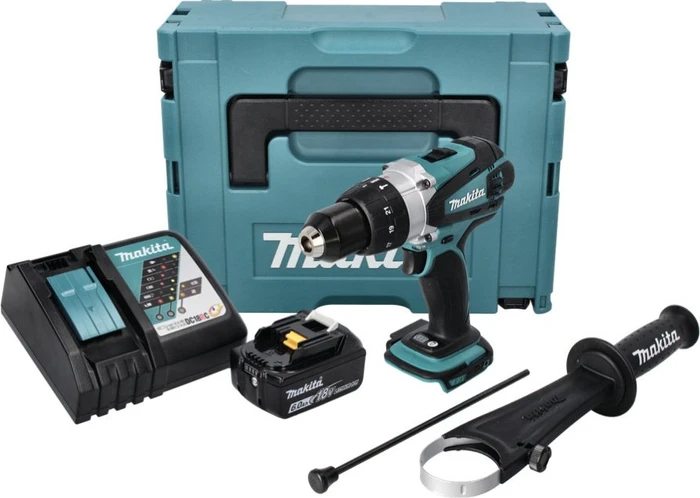 Makita DHP458RG1J Akku-Schlagbohrschrauber inkl. MAKPAC + Akku 6.0Ah