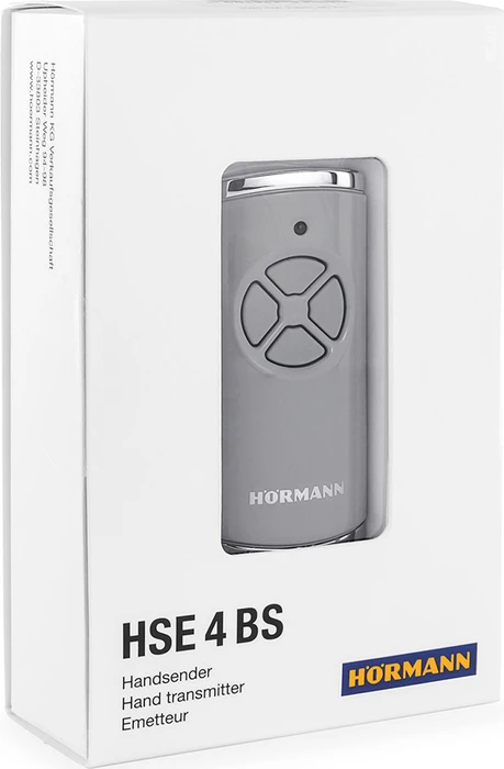 Hörmann HSE 4 BiSecure Handsender für Garagentor 4-Kanal, Classic Grau