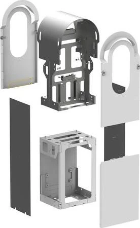 Schneider Electric Metallic-Kit für EVlink Pro AC Bodenmontage 2 Ladepunkte, IK10, C4M