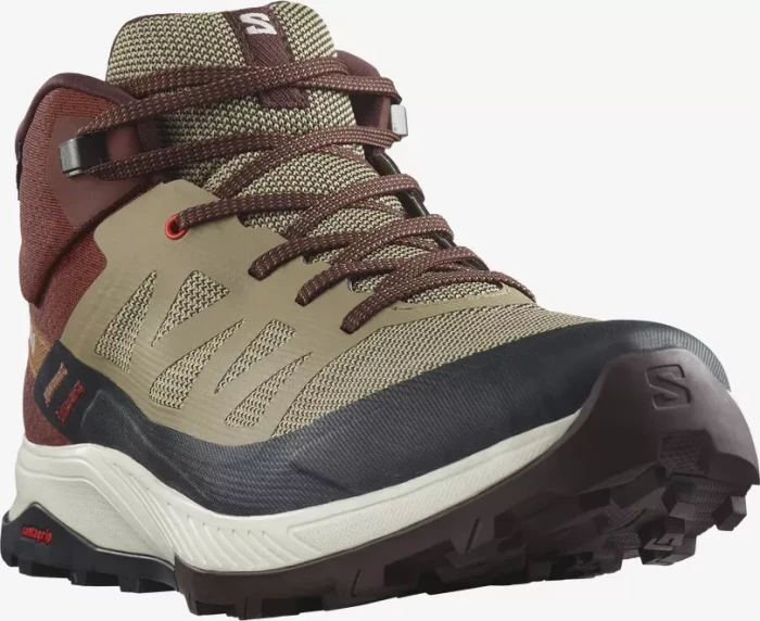 Salomon Outrise Mid GTX safari/burnt henna/fiery red (Herren)