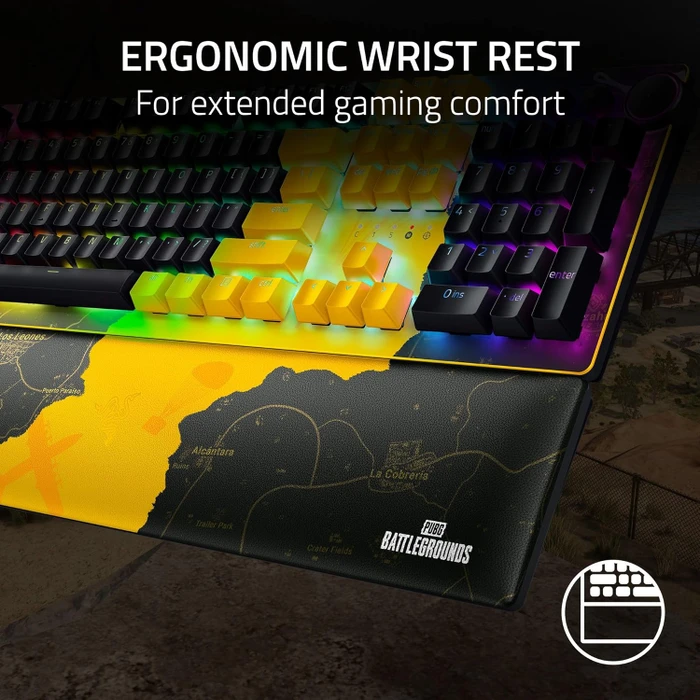 Razer Huntsman V2, PUBG Battleground Edition, LEDs RGB, Razer Linear Optical Gen-2 RED, USB, US