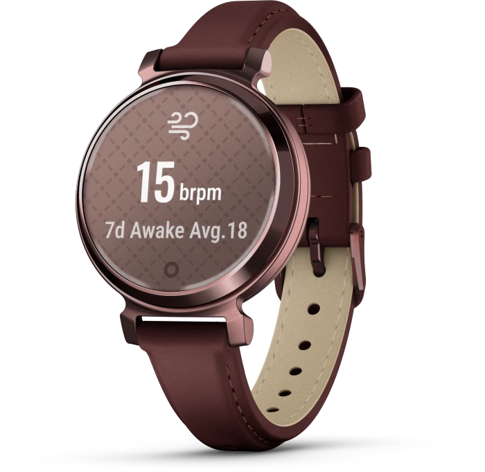 Garmin Lily 2 Classic dark bronze/mulberry leather