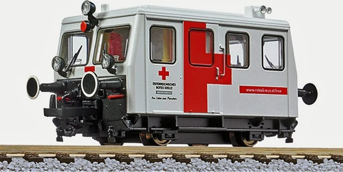 Liliput - Spur H0 Triebwagen - Motordraisine ÖBB österreichisches Rotes Kreuz weiß