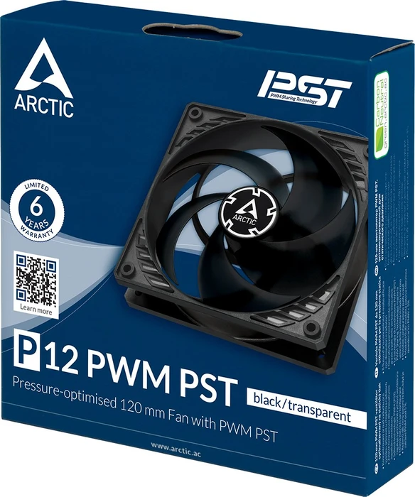 ARCTIC P12 PWM PST schwarz/transparent, 120mm