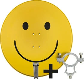 TechniSat Satman 850 Plus inkl. LNB-Halteschelle gelb mit Smiley