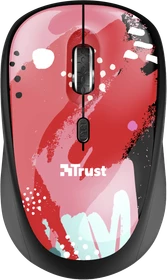 Trust Yvi Wireless Mouse Red Brush, USB (24440)