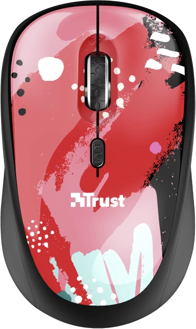 Trust Yvi Wireless Mouse Red Brush, USB