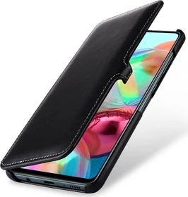 Stilgut Book Type Leather Case Clip Nappa für Samsung Galaxy A71 schwarz