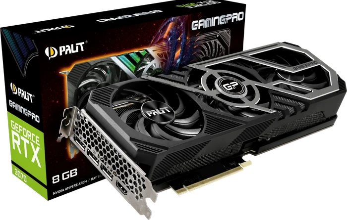 Palit GeForce RTX 3070 GamingPro V1 (LHR), 8GB GDDR6, HDMI, 3x DP