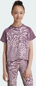 adidas Print T-Shirt kurzarm sandy pink/shadow fig/reflective silver (Junior)