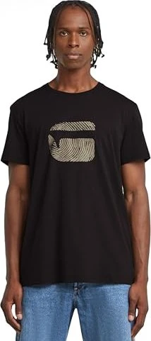 G-Star Finger Print Burger T-Shirt kurzarm schwarz (Herren)