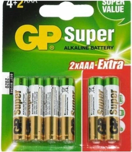 GP Batteries Super Alkaline Micro AAA, 10er-Pack (24A21-SBV6)