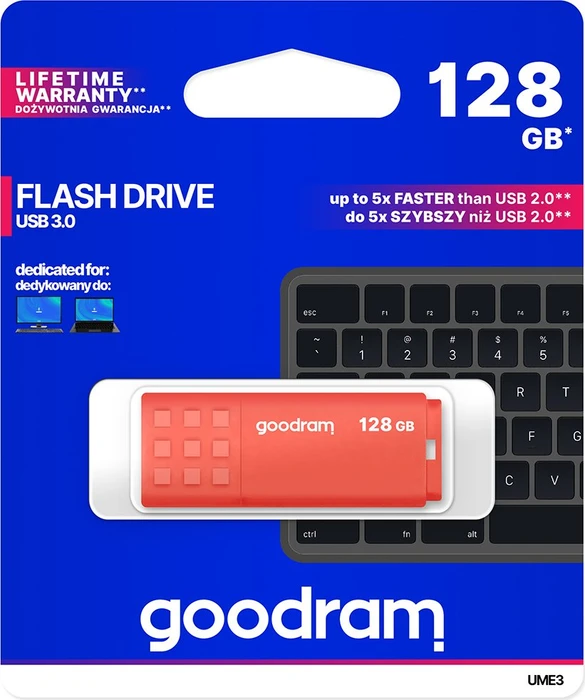 goodram UME3 128GB orange, USB-A, USB 3.2 Gen 1×1