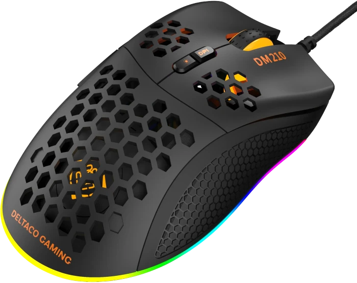 Deltaco DM210 Ultra-Light Gaming Mouse schwarz, USB
