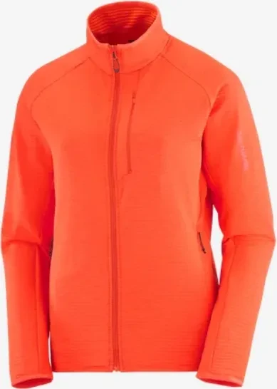 Salomon Essential Lightwarm Fleece Funktionsjacke cherry tomato (Damen)
