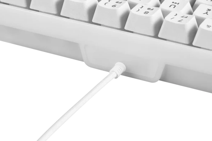 Deltaco Gaming WK70 Mini, 60%, weiß, LEDs RGB, semi-transparent, USB, ND
