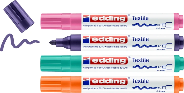 edding 4500 Textilmarker sortiert, 4er-Set