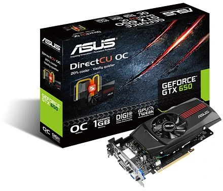 ASUS GeForce GTX 650, GeForce GTX 650, 1GB GDDR5, VGA, 2x DVI, HDMI