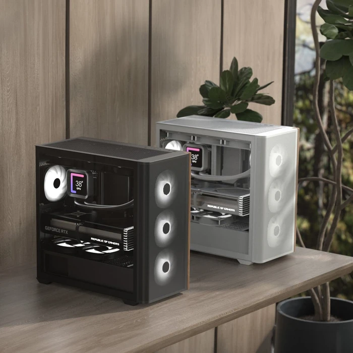 AeroCool D301A White, inkl. 4x Lüfter, Lüfter LED ARGB, Glasfenster