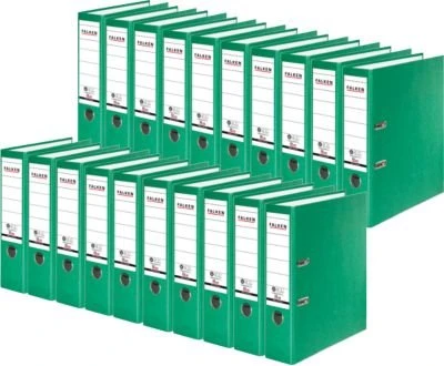 Falken Recycolor Ordner 2-Ring, 80mm, A4, grün, 20er-Pack