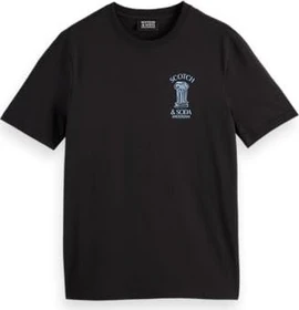 Scotch & Soda Left Chest Artwork T-Shirt kurzarm schwarz (Herren)