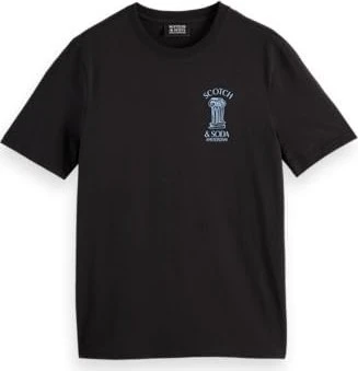 Scotch & Soda Left Chest Artwork T-Shirt kurzarm schwarz (Herren)