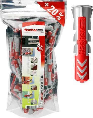 fischer DuoPower 8x40 BigPack Universaldübel, 8x40mm, 120 Stück