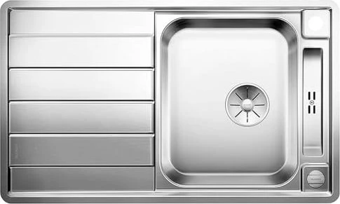 Blanco Axis III 45 S-IF InFino Becken reversibel mit Ablauffernbedienung edelstahl