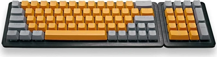 Mountain Mineral Keycap Set, Kunststoff (PBT) Double-Shot, grau/orange, 113 Tasten (104+9), ANSI-US