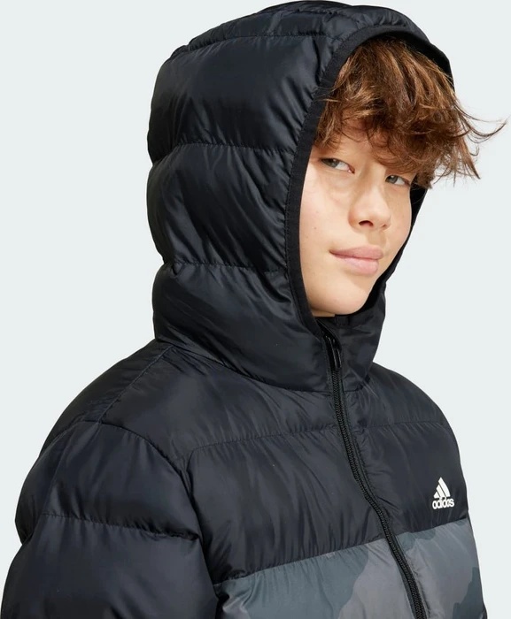 adidas Synthetic Down Allover Print Funktionsjacke black/grey six (Junior)