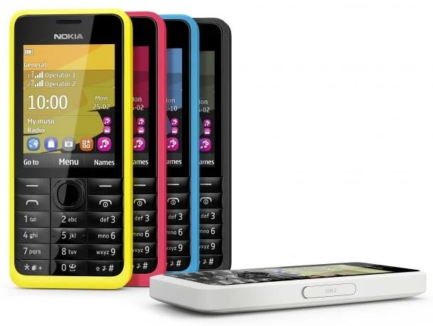 Nokia 301 Dual-SIM gelb