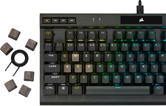 Corsair Gaming K70 RGB TKL - Champion Series, MX SPEED RGB Silver, USB, DE