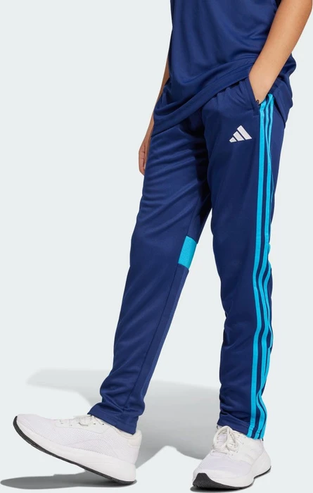 adidas Tiro 25 Essentials Trainingshose lang dark blue/shock cyan/white (Junior)
