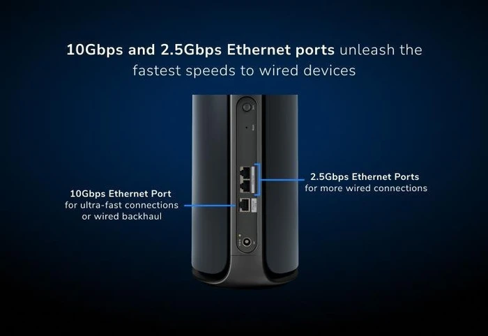 Netgear Orbi Wi-Fi 7, 970 Serie RBE973SB, BE27000, schwarz, Router und 2x Repeater Set, 3er-Bundle
